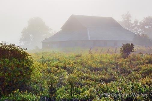 Barn In Fog_20547v2.jpg - Photographed near Port Elmsley, Ontario, Canada.